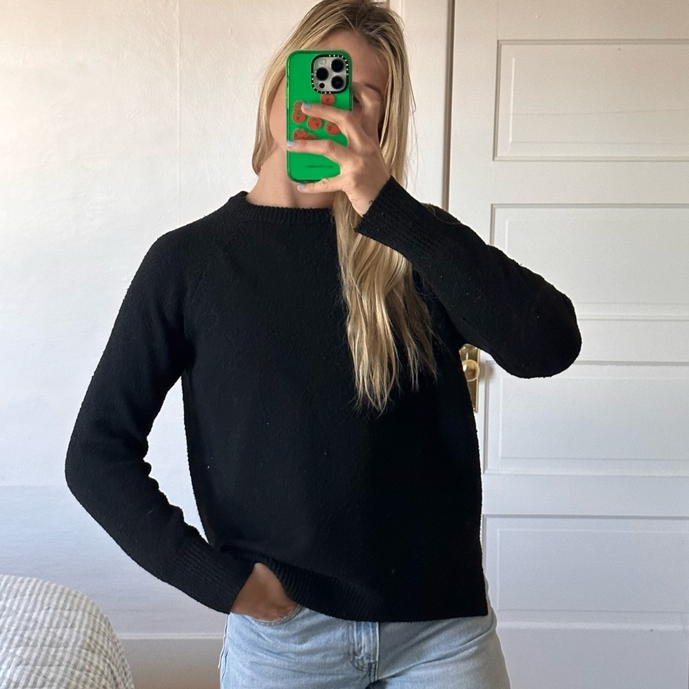 Basic black crewneck sweater